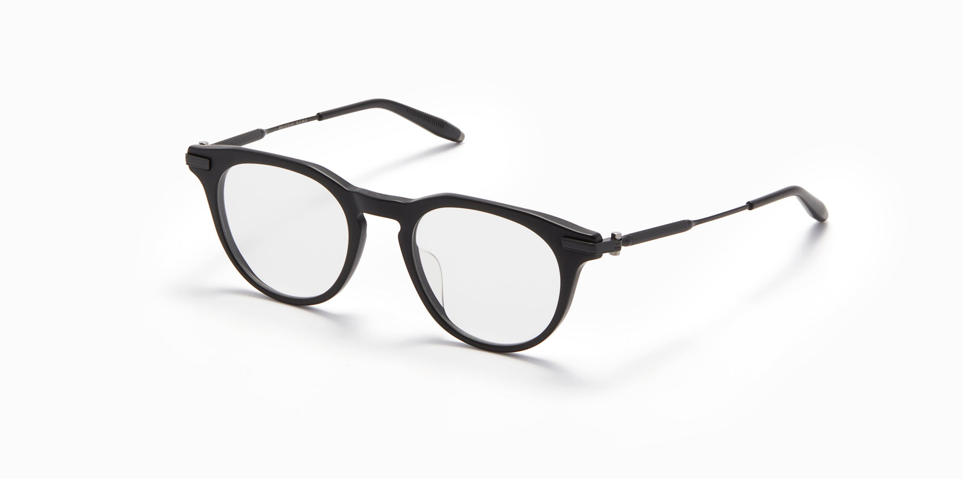 Gemini Akoni Eyeglasses Matte Black Round