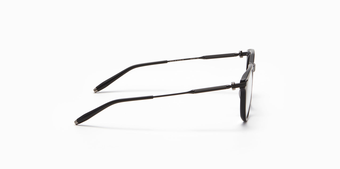 Gemini Akoni Eyeglasses Matte Black Round