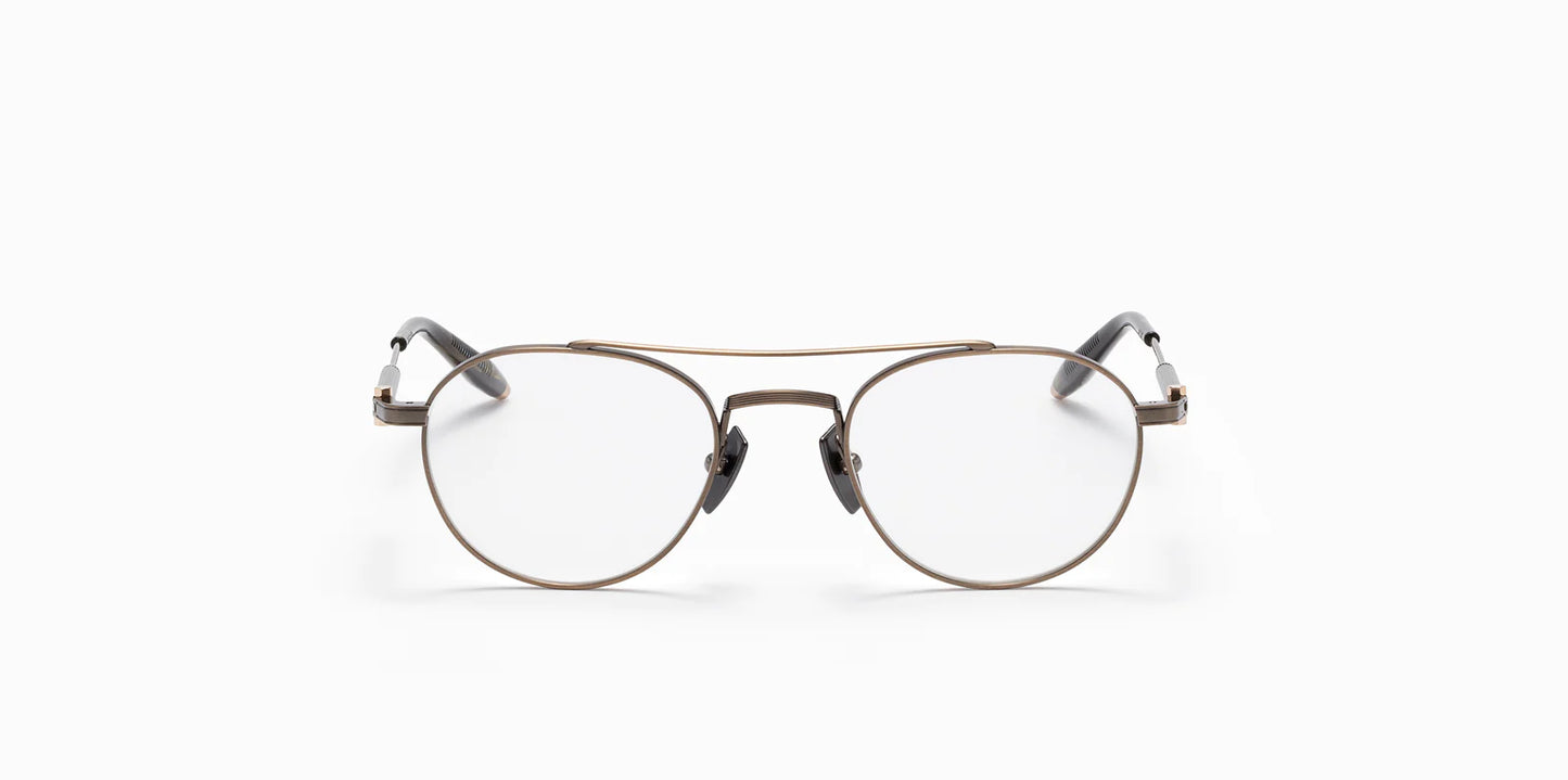 Mercury Akoni Eyeglasses Antiqued White Gold Aviator