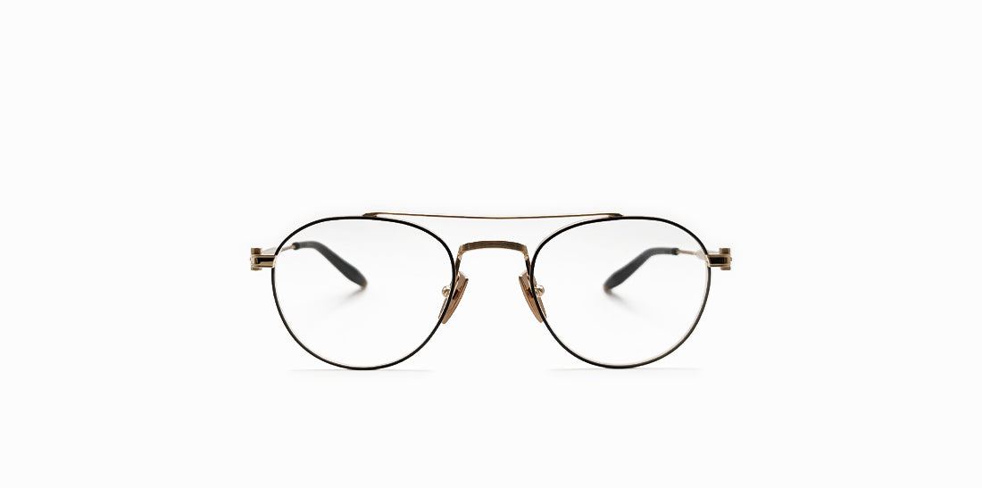 Mercury Akoni Eyeglasses Gold Black Aviator