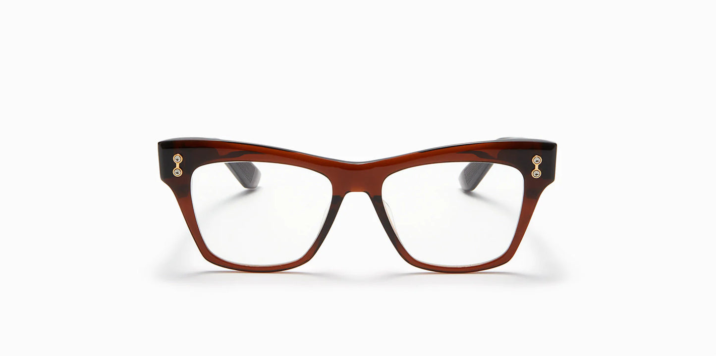 Sagitta Akoni Eyeglasses Crystal Brown Cat Eye