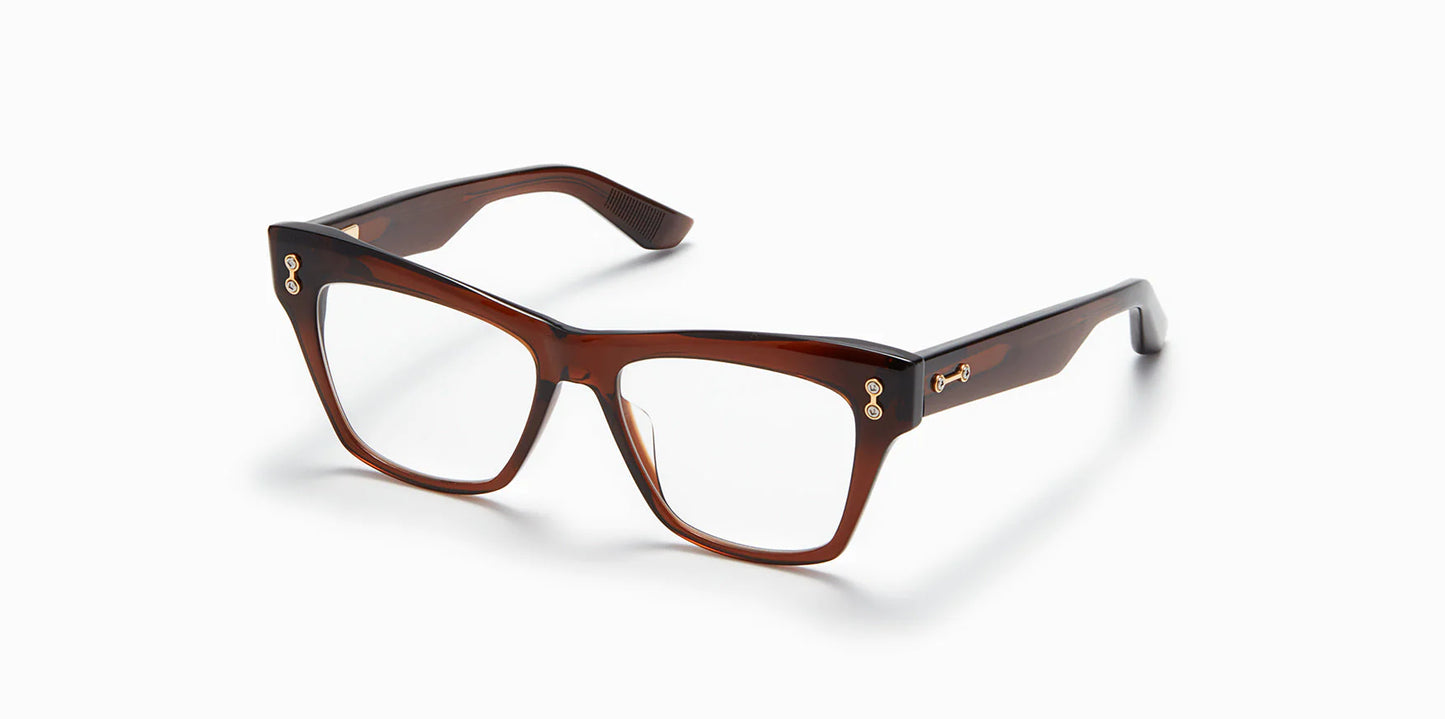 Sagitta Akoni Eyeglasses Crystal Brown Cat Eye