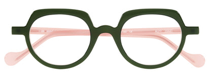 Anne Et Valentin ALFY Eyeglasses Green Pink 20A41 Front