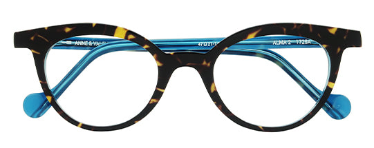 Anne Et Valentin ALMA2 Eyeglasses Tortoise Blue 1725A Front