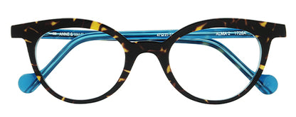 Anne Et Valentin ALMA2 Eyeglasses Tortoise Blue 1725A Front