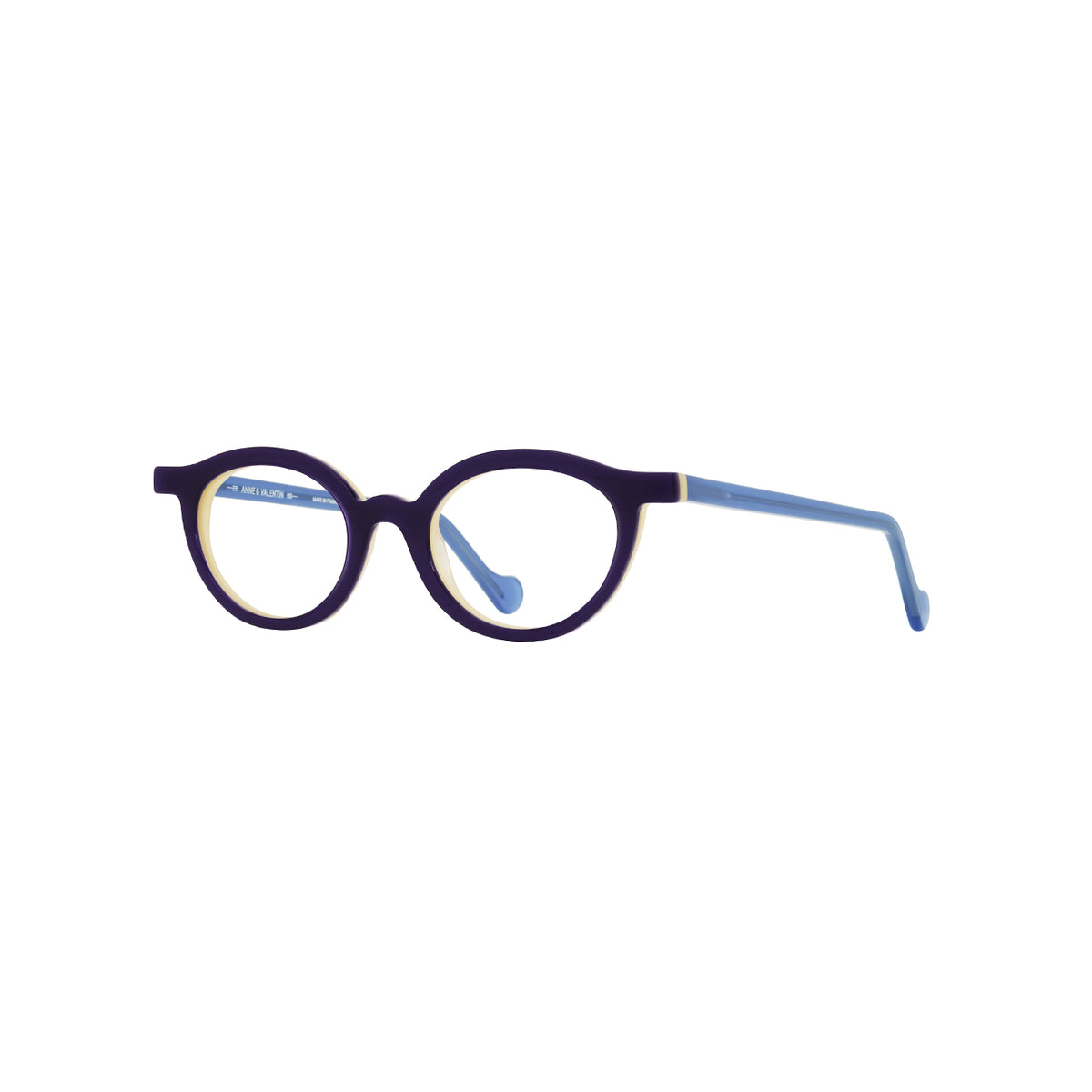 Anne Et Valentin ANGIE Eyeglasses Purple Blue 26A46 Side