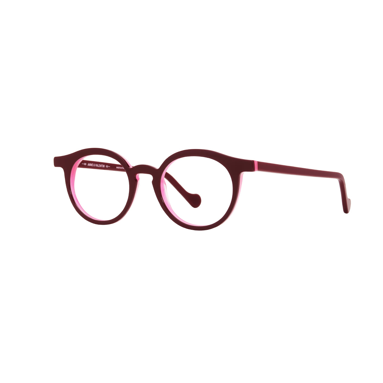 Anne Et Valentin AZALEE Eyeglasses Burgundy 26A48 Side