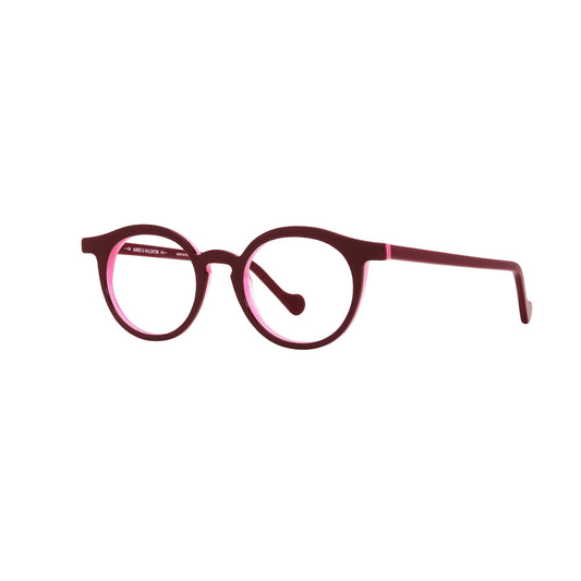 Anne Et Valentin AZALEE Eyeglasses Burgundy 26A48 Side