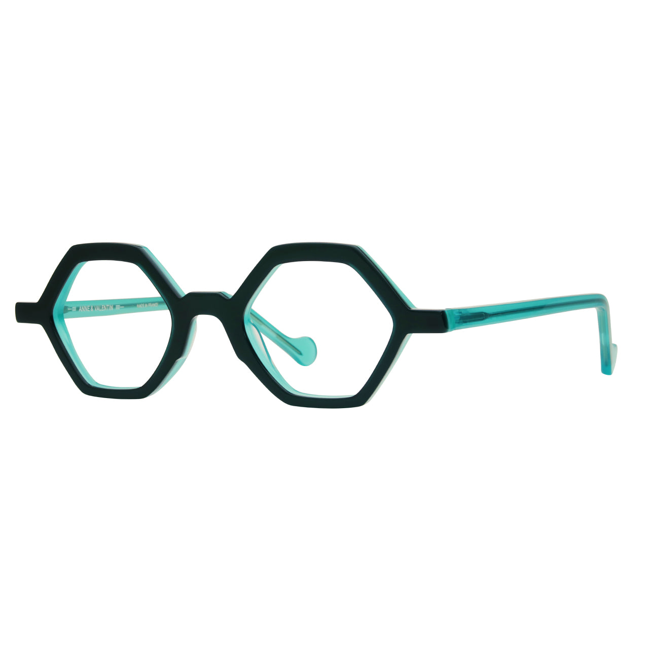 Anne Et Valentin Akiko Eyeglasses Green Teal 23A22 Profile