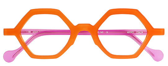 Anne Et Valentin Akiko Eyeglasses Orange Pink 23A24 Front
