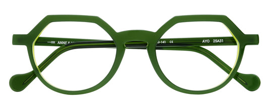 Anne Et Valentin Ayo Eyeglasses Green 25A31 Front