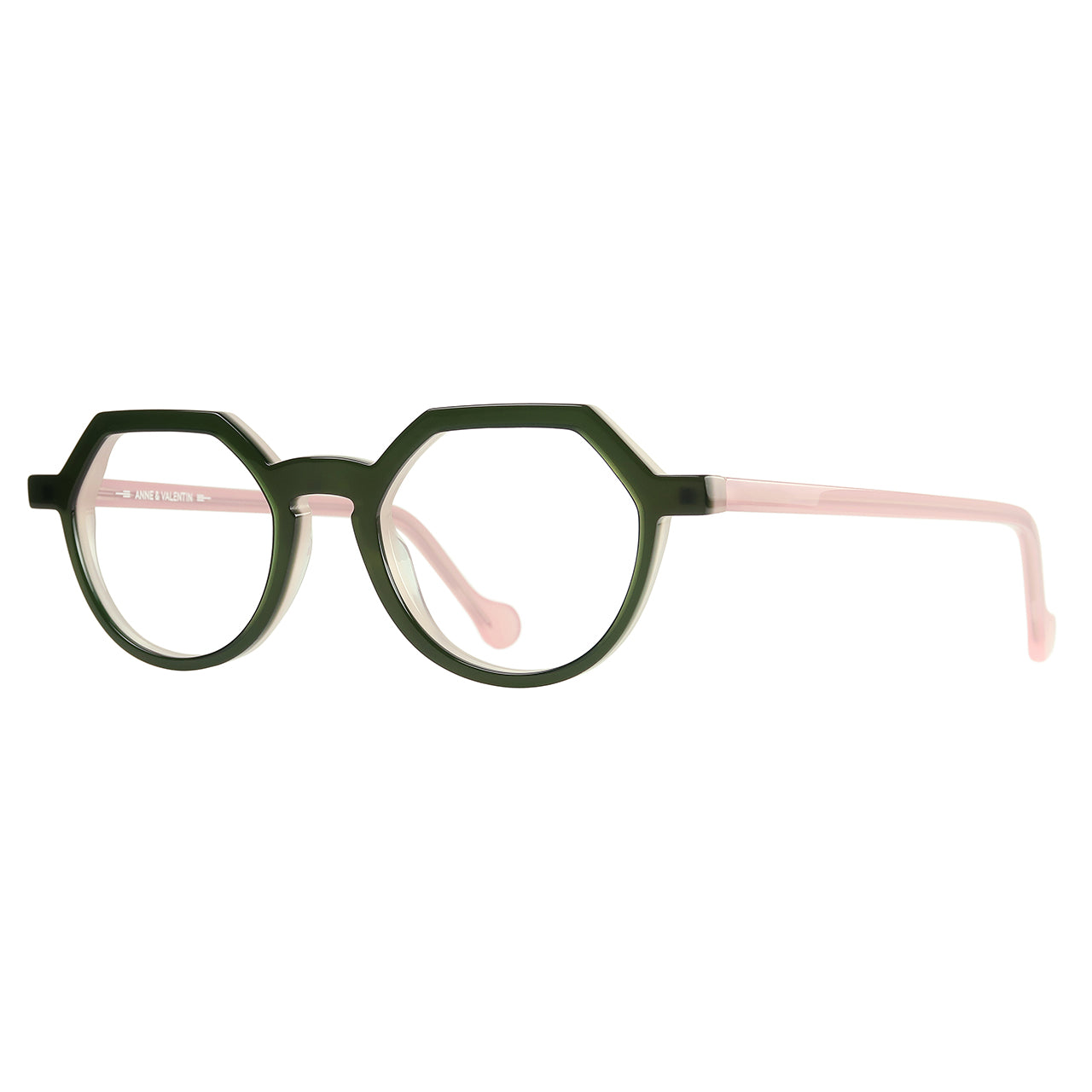 Anne Et Valentin Ayo Eyeglasses Olive Pink 20A41 Profile