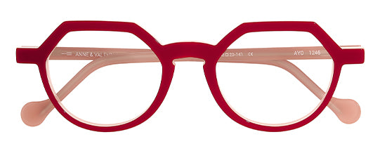 Anne Et Valentin Ayo Eyeglasses Red 1246 Front