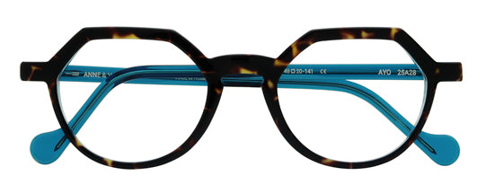Anne Et Valentin Ayo Eyeglasses Tortoise Blue 25A28 Front
