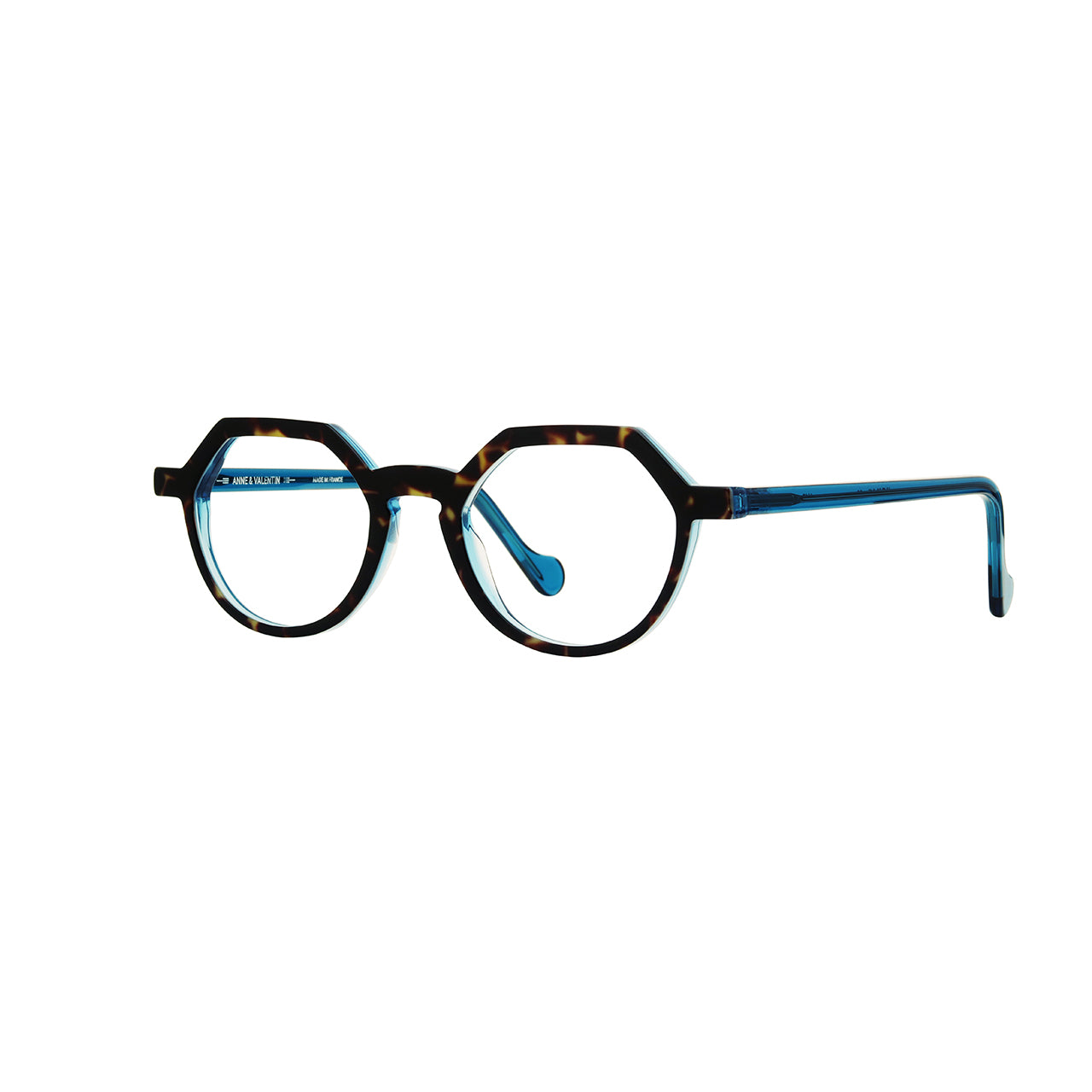 Anne Et Valentin Ayo Eyeglasses Tortoise Blue 25A28 Profile