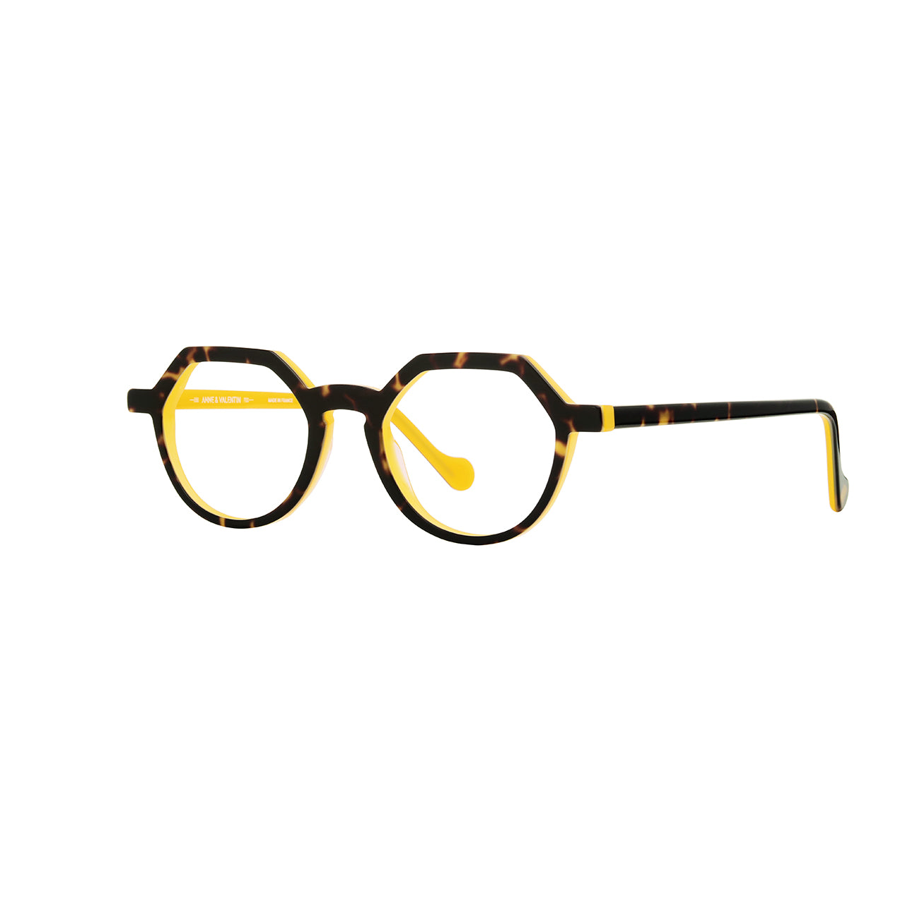 Anne Et Valentin Ayo Eyeglasses Tortoise Yellow 25A29 Profile