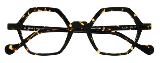 Anne Et Valentin Azur Eyeglasses Dark Tortoise 25A27 Front at Gazal Eyecare Roswell Atlanta