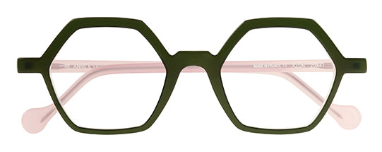 Anne Et Valentin Azur Eyeglasses Olive Pink 20A41 Front at Gazal Eyecare Roswell Atlanta