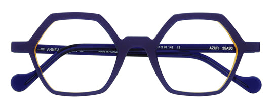 Anne Et Valentin Azur Eyeglasses Purple 25A30 Front at Gazal Eyecare Roswell Atlanta