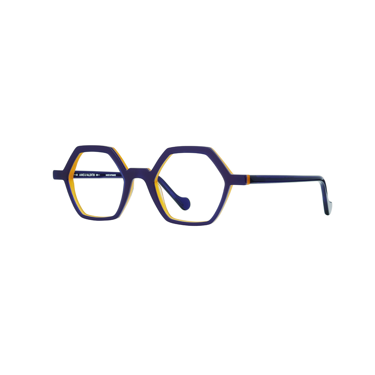 Anne Et Valentin Azur Eyeglasses Purple 25A30 Profile at Gazal Eyecare Roswell Atlanta
