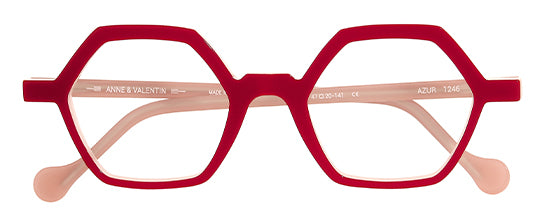 Anne Et Valentin Azur Eyeglasses Red 1246 Front at Gazal Eyecare Roswell Atlanta