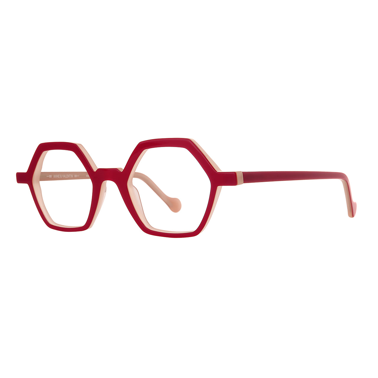 Anne Et Valentin Azur Eyeglasses Red 1246 Profile at Gazal Eyecare Roswell Atlanta