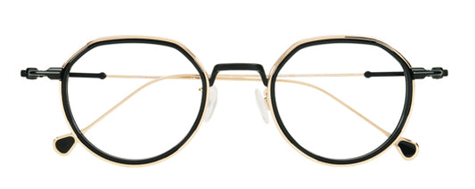 Anne Et Valentin BALDWIN Eyeglasses Cream Black 25B35 Front