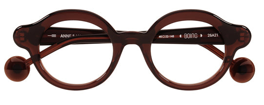 Anne Et Valentin BOING Eyeglasses Brown 26A21 Front