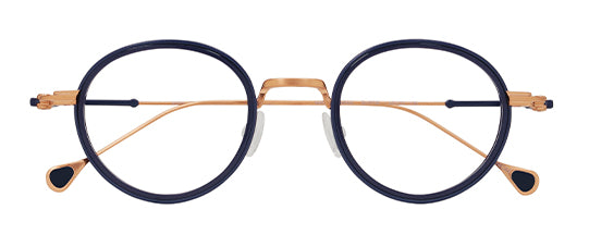 Anne Et Valentin BUTOR Eyeglasses Blue Gold 24C44 Front