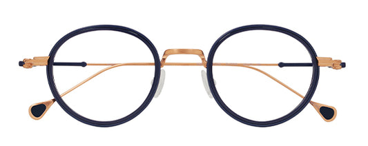 Anne Et Valentin BUTOR Eyeglasses Blue Gold 24C44 Front