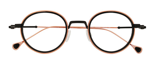 Anne Et Valentin BUTOR Eyeglasses Peach Black 24C42 Front