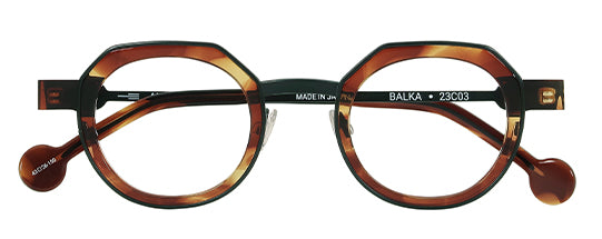 Anne Et Valentin Balka Eyeglasses Tortoise Gunmetal 23C03  Front at Gazal Eyecare Roswell Atlanta