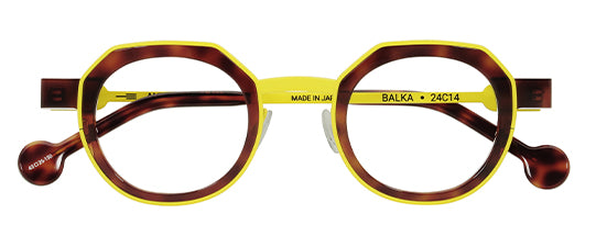 Anne Et Valentin Balka Eyeglasses Tortoise Yellow 24C14 Front at Gazal Eyecare Roswell Atlanta