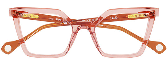 Anne Et Valentin Barceloneta Eyeglasses Crystal Pink 24C30 Front at Gazal Eyecare Roswell Atlanta