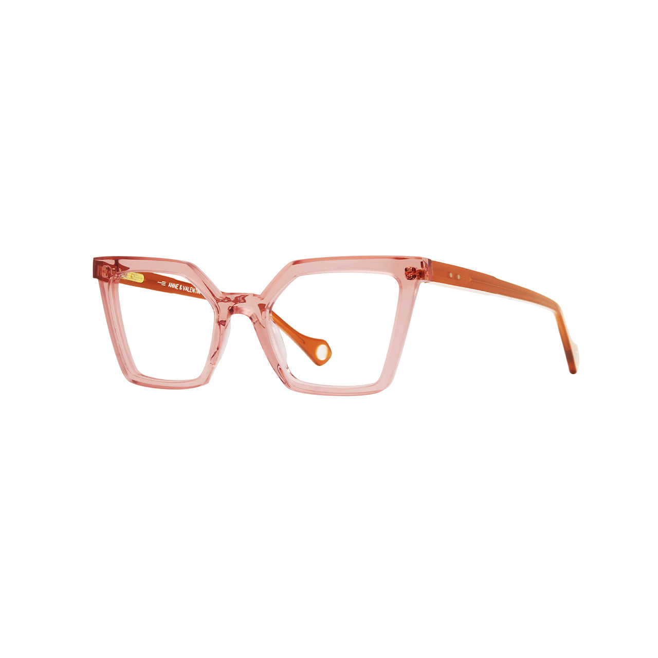 Anne Et Valentin Barceloneta Eyeglasses Crystal Pink 24C30 Profile at Gazal Eyecare Roswell Atlanta