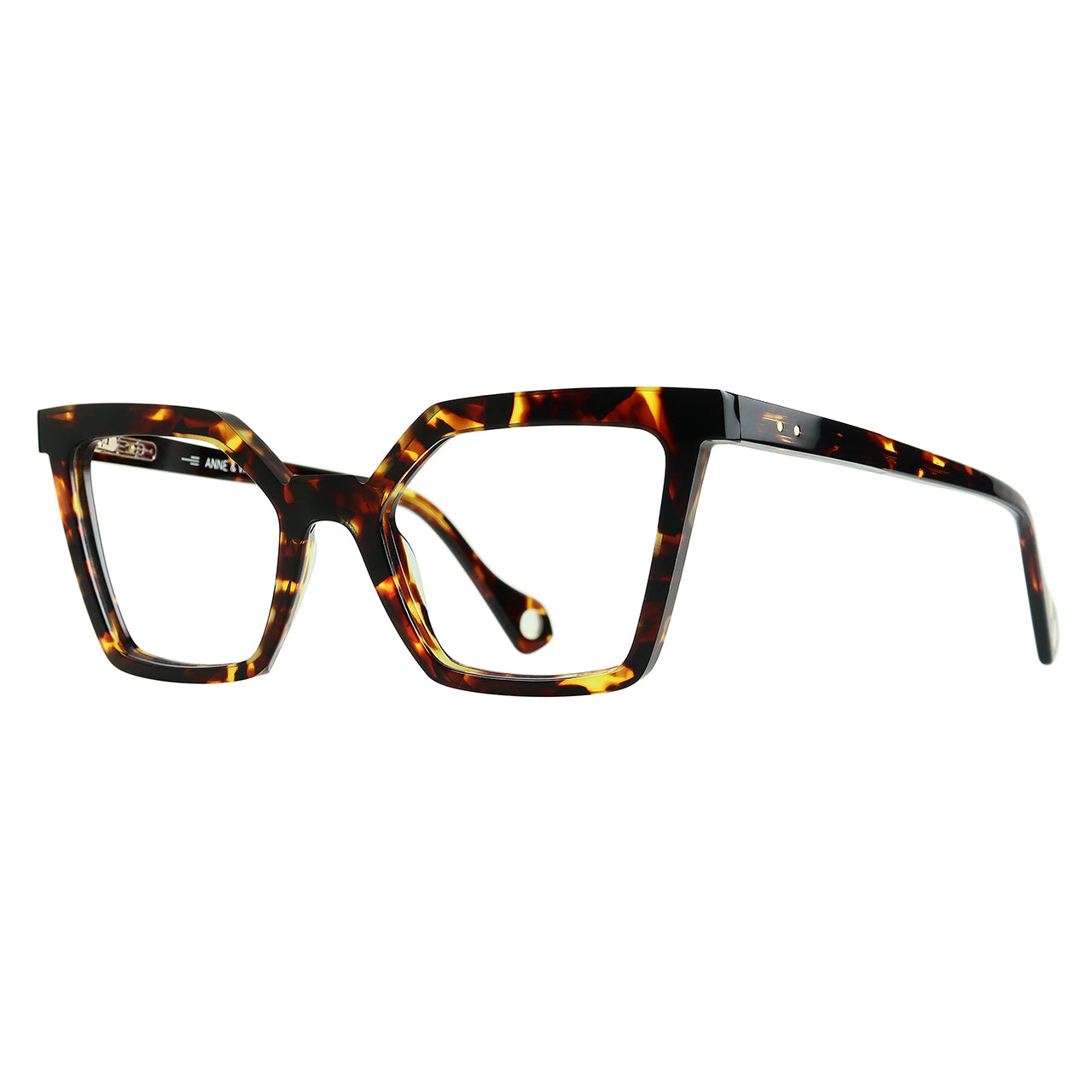 Anne Et Valentin Barceloneta Eyeglasses Dark Tortoise 20C09 Profile at Gazal Eyecare Roswell Atlanta