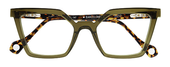 Anne Et Valentin Barceloneta Eyeglasses Olive Tortoise 21C17 Front at Gazal Eyecare Roswell Atlanta