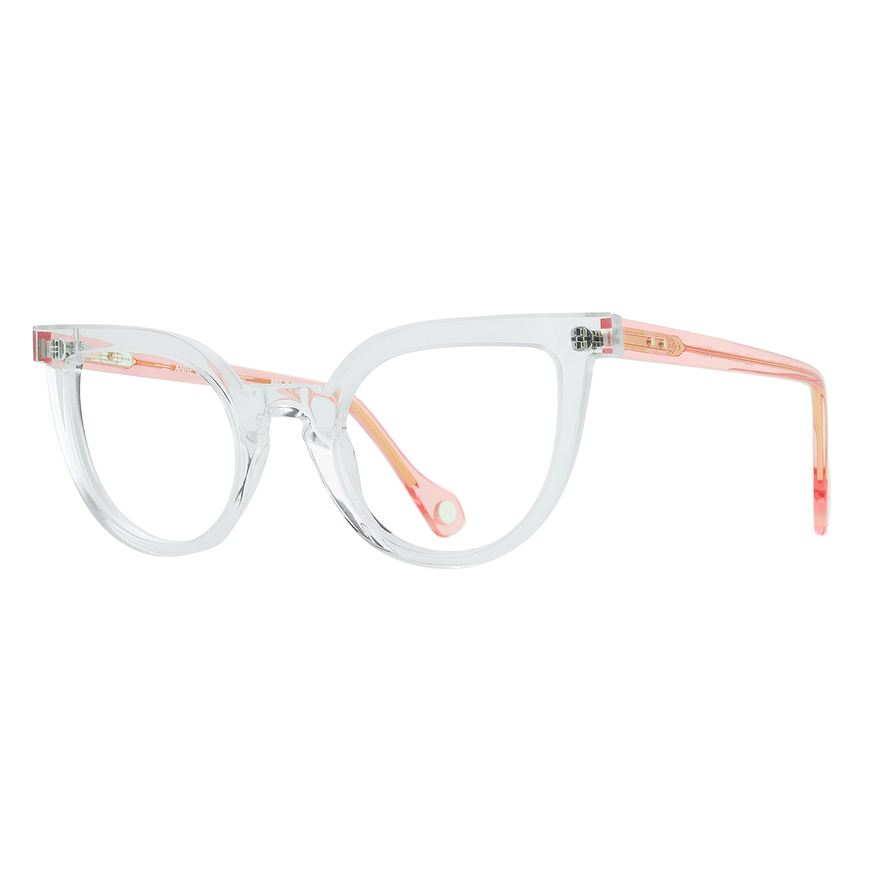 Anne Et Valentin Bel Air Eyeglasses Crystal Pink 20C14 Profile at Gazal Eyecare Roswell Atlanta