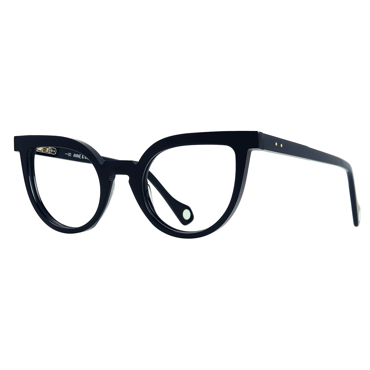 Anne Et Valentin Bel Air Eyeglasses Dark Navy 20C11 Profile at Gazal Eyecare Roswell Atlanta