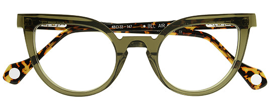 Anne Et Valentin Bel Air Eyeglasses Olive Tortoise 21C17 Front at Gazal Eyecare Roswell Atlanta