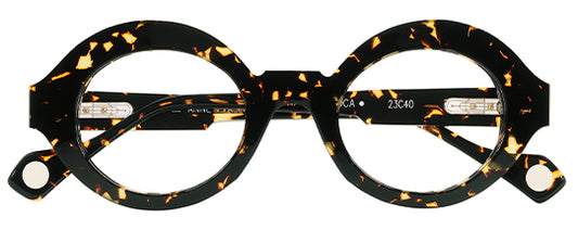 Anne Et Valentin Boca Eyeglasses Speckled Brown Gold 23C40 Front at Gazal Eyecare Roswell Atlanta