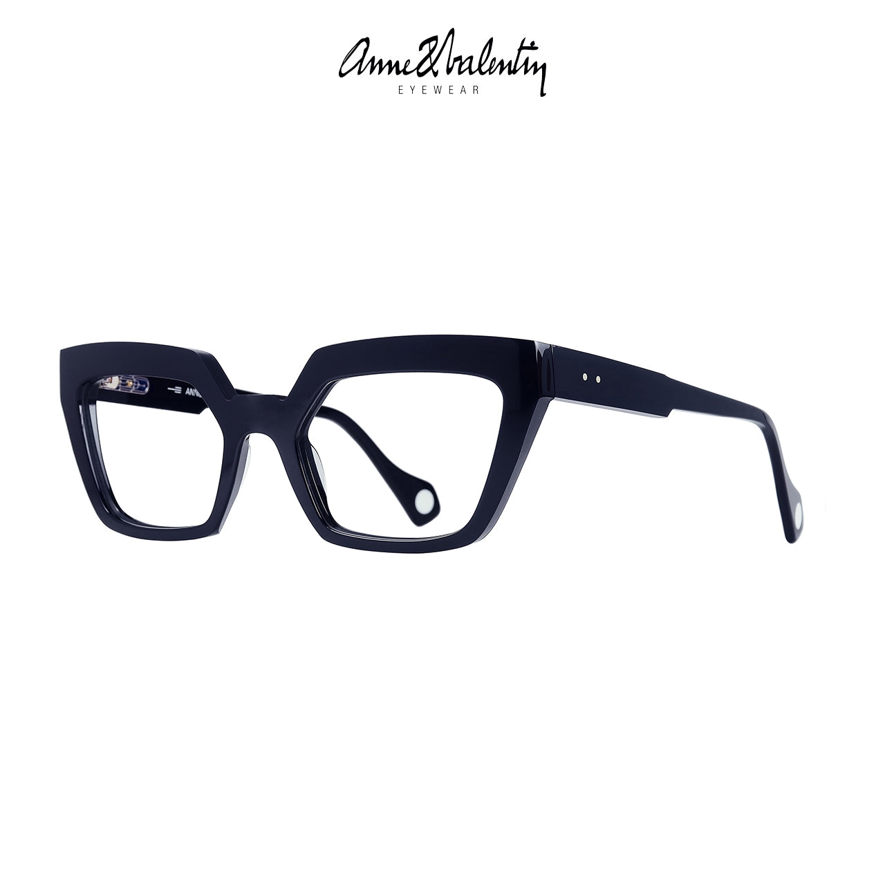 Anne Et Valentin Brera Eyeglasses Marine Dark Blue 20C11 Profile at Gazal Eyecare Roswell Atlanta