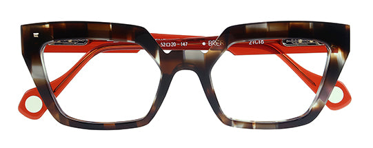 Anne Et Valentin Brera Eyeglasses Tortoise Red 21C18 Front at Gazal Eyecare Roswell Atlanta
