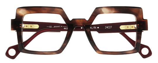 Anne Et Valentin Brooklyn Eyeglasses Brown Pattern 24C27 Front at Gazal Eyecare Roswell Atlanta