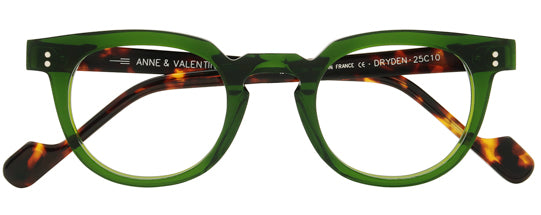Anne Et Valentin DRYDEN Eyeglasses Green Tortoise 25C10 Front