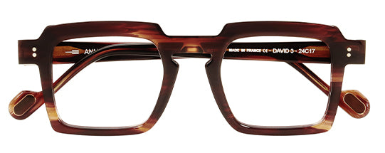 Anne Et Valentin David Eyeglasses Brown 24C17 Front at Gazal Eyecare Roswell Atlanta