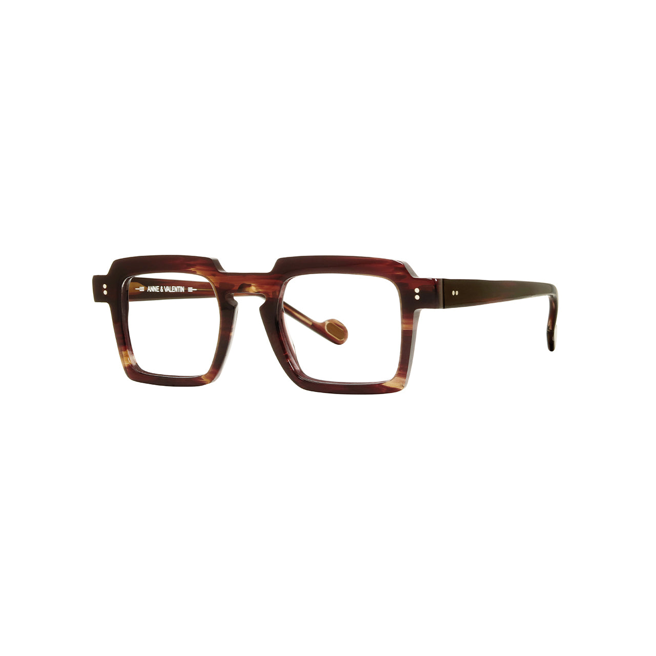 Anne Et Valentin David Eyeglasses Brown 24C17 Profile at Gazal Eyecare Roswell Atlanta