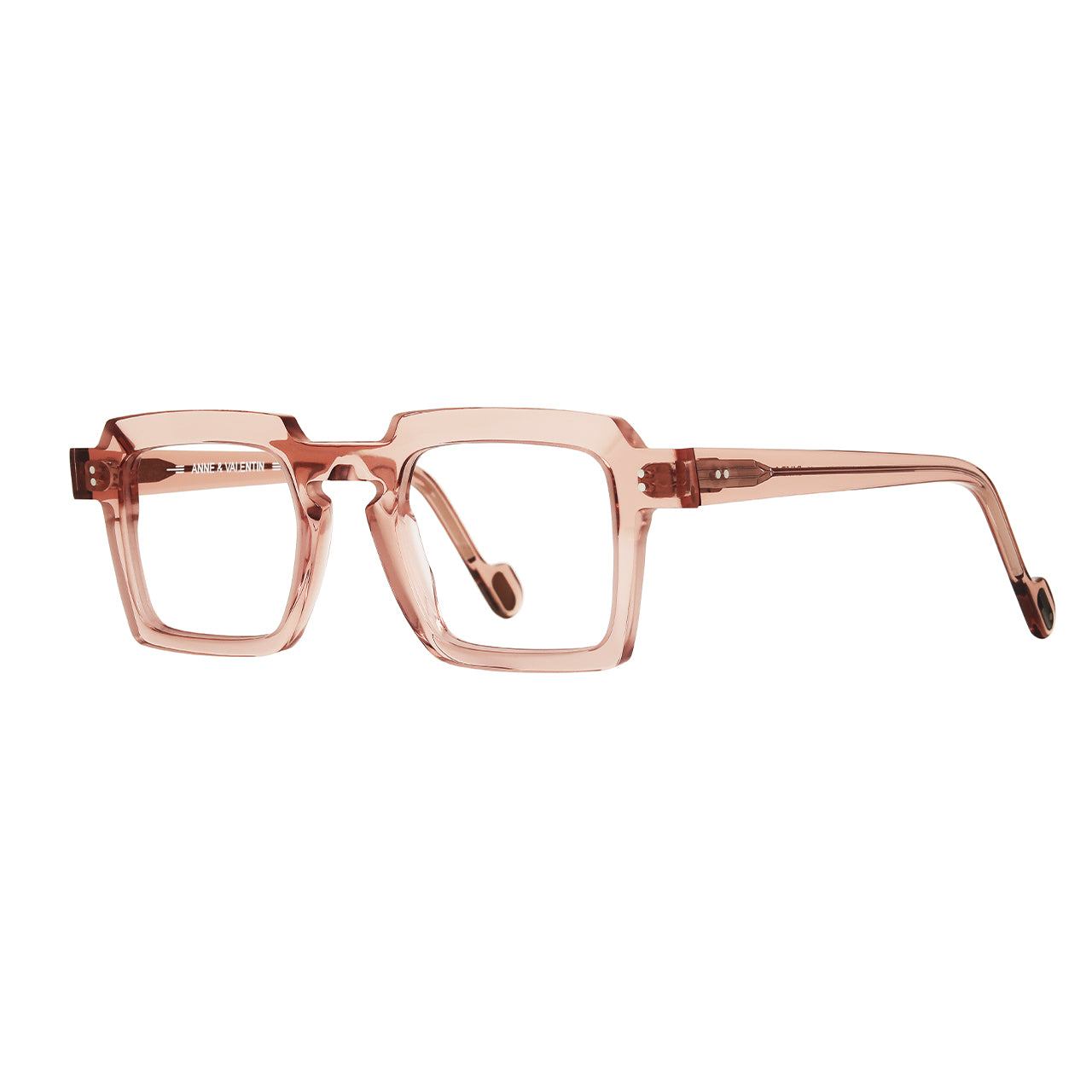 Anne Et Valentin David Eyeglasses Crystal Pink 23C13 Profile at Gazal Eyecare Roswell Atlanta