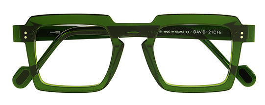 Anne Et Valentin David Eyeglasses Green 21C16 Front at Gazal Eyecare Roswell Atlanta