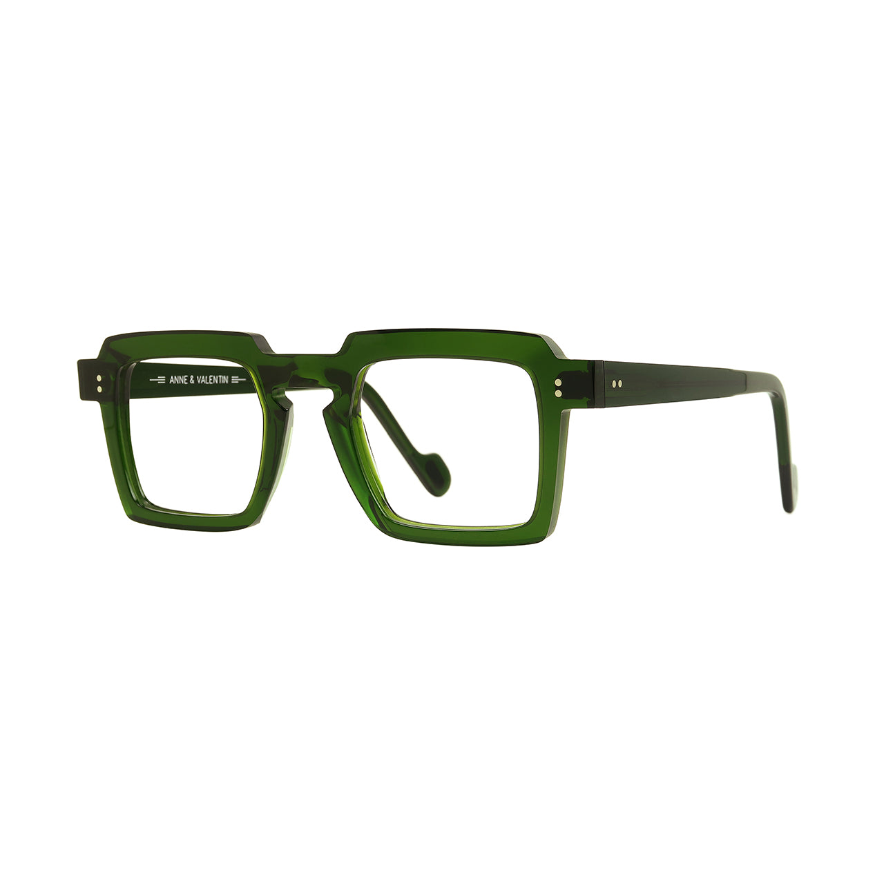 Anne Et Valentin David Eyeglasses Green 21C16 Profile at Gazal Eyecare Roswell Atlanta
